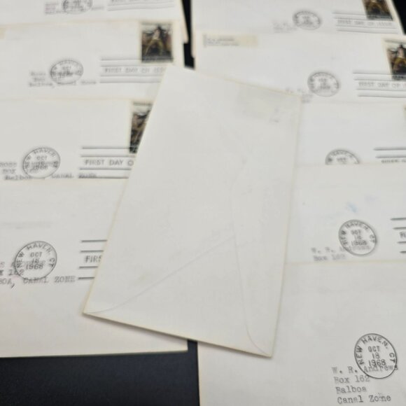 1968 First Day Of Issue Envelopes John Trumbull Stamps New Haven CT LI3019 - Picture 6 of 6